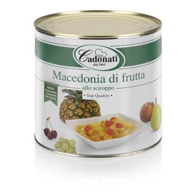 Macedonia di frutta allo sciroppo