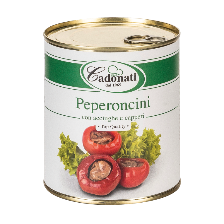 Peperoncini con acciughe e capperi