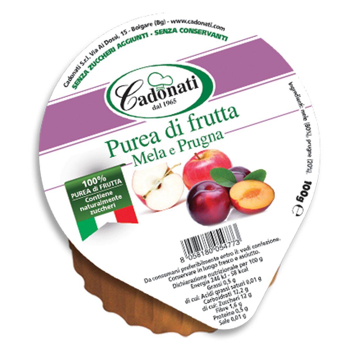 Purea di frutta monodose – Mela