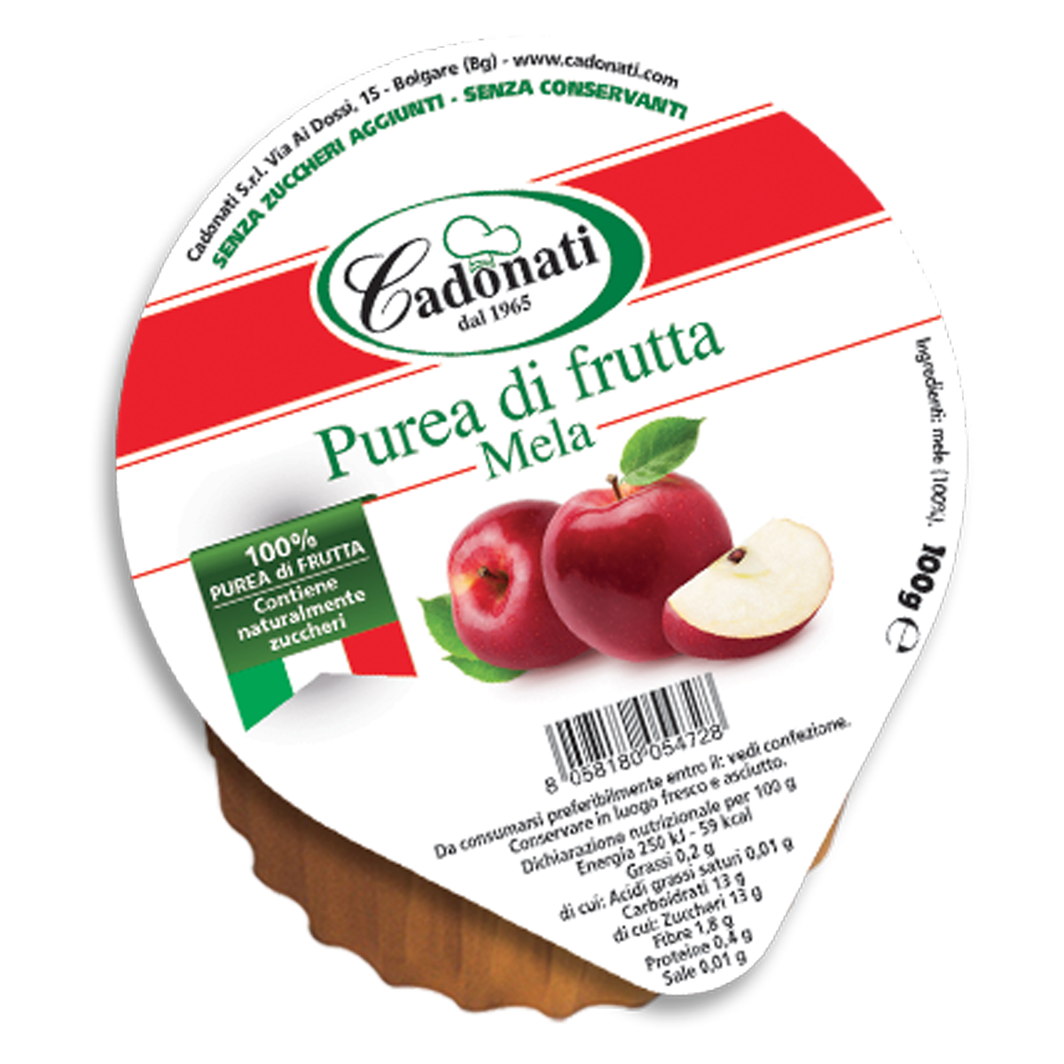 Purea di frutta monodose – Mela