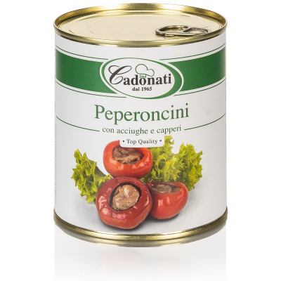 Peperoncini con acciughe e capperi