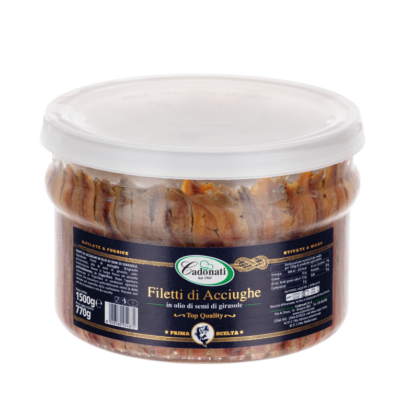 Filetti di Acciughe in olio di semi di girasole