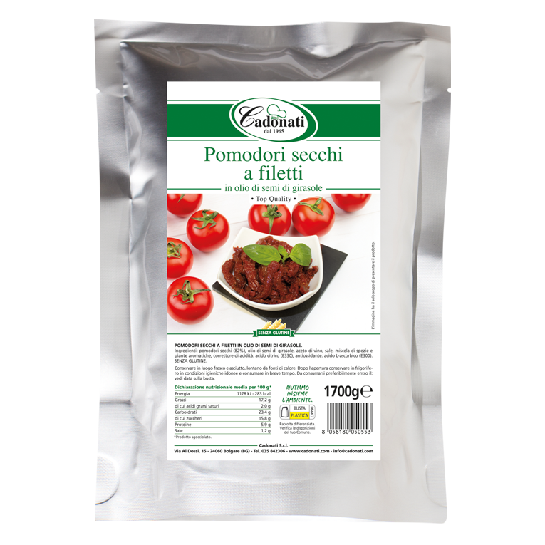 Pomodori Secchi a filetti in olio di semi di girasole