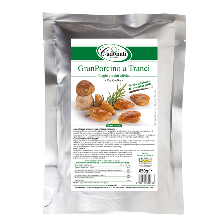 GranPorcino a Tranci Funghi porcini trifolati